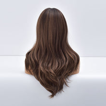 Load image into Gallery viewer, Sabrina | Brown Long Wavy Synthetic Hair Wig
