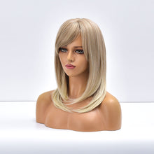 Load image into Gallery viewer, Downtown | Blonde Long Straight Synthetic Hair Wig with Bangs
