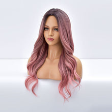 Load image into Gallery viewer, Sparkle | Pink Long Wavy Synthetic Hair Wig
