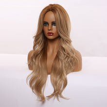 Load image into Gallery viewer, Muse | Brown Long Wavy Synthetic Hair Wig
