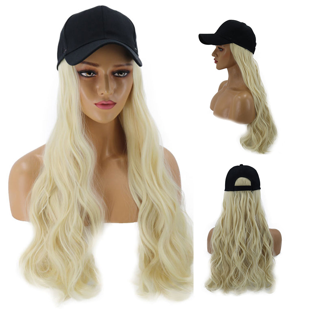 Blossom | Light Blonde Long Wavy Synthetic Hair Wig Hat with Cap