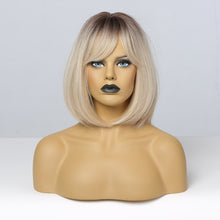 Load image into Gallery viewer, Eilonwy | Blonde Ombre Short Pixie Cut Straight Synthetic Hair Wig with Bangs
