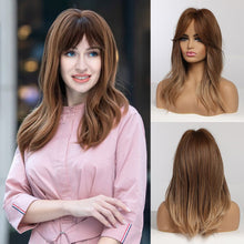 Load image into Gallery viewer, Claudia | Brown Long Wavy Synthetic Hair Wig
