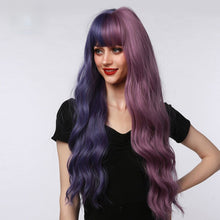 Load image into Gallery viewer, Tulip | Halloween Purple Long Wavy Synthetic Hair Wig with Bangs
