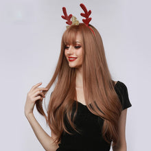 Load image into Gallery viewer, Chepi | Blonde Long Straight Synthetic Hair Wig with Bangs
