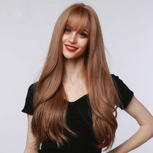 Load image into Gallery viewer, Chepi | Blonde Long Straight Synthetic Hair Wig with Bangs
