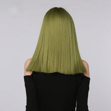 Load image into Gallery viewer, TheMagician | Halloween Green Long Straight Synthetic Hair Wig with Bangs
