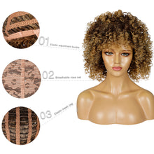 Load image into Gallery viewer, Camila | Brown Medium Curly Synthetic Hair Wig
