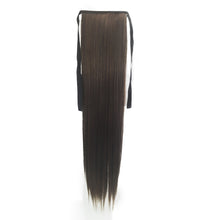 Load image into Gallery viewer, Twinko | Black Blonde Brown Long Straight Synthetic Hair Extension Pony Tail
