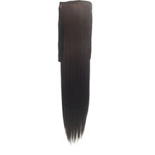 Load image into Gallery viewer, Twinko | Black Blonde Brown Long Straight Synthetic Hair Extension Pony Tail
