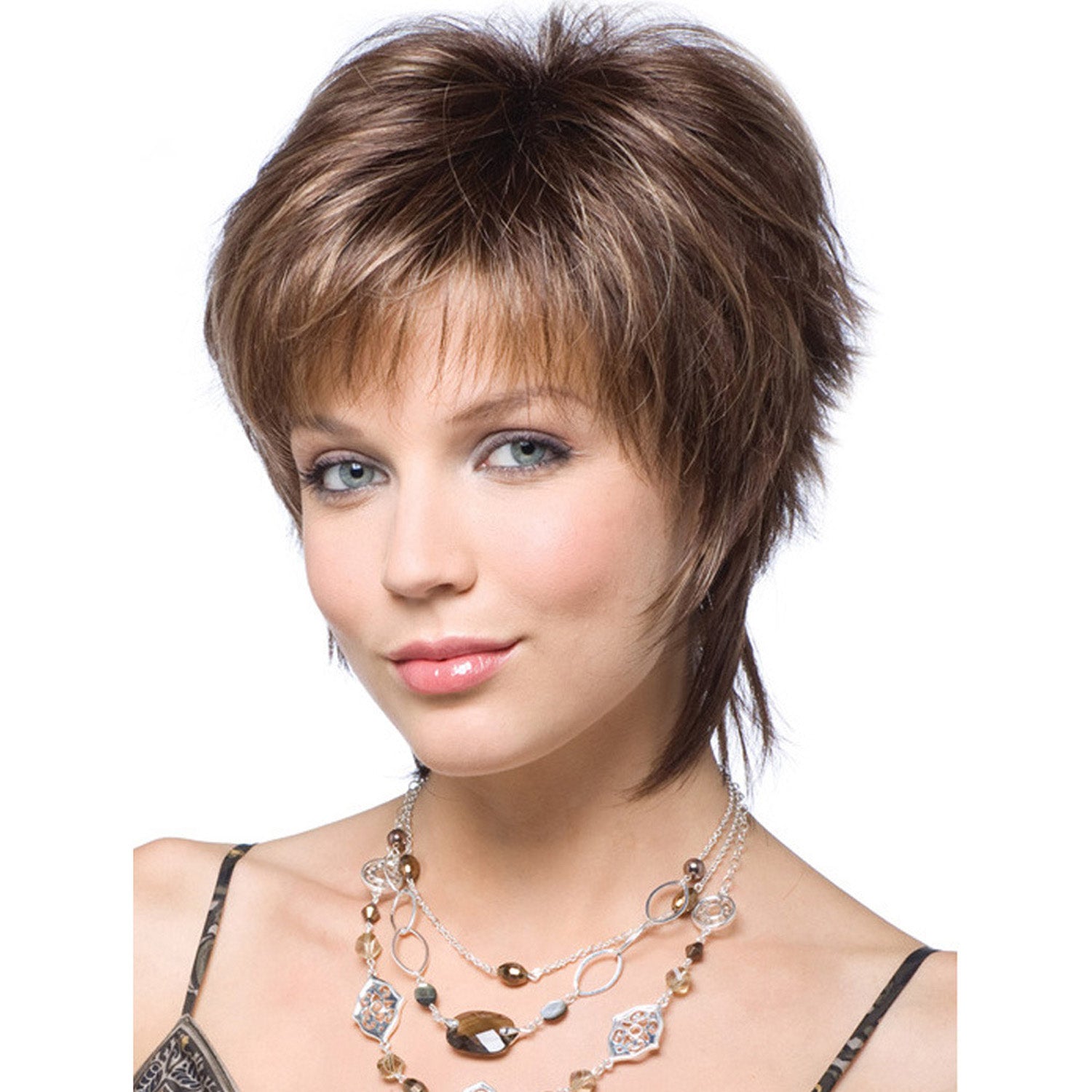 Fairy | Brown Short Pixie Cut Wavy Synthetic Hair Wig