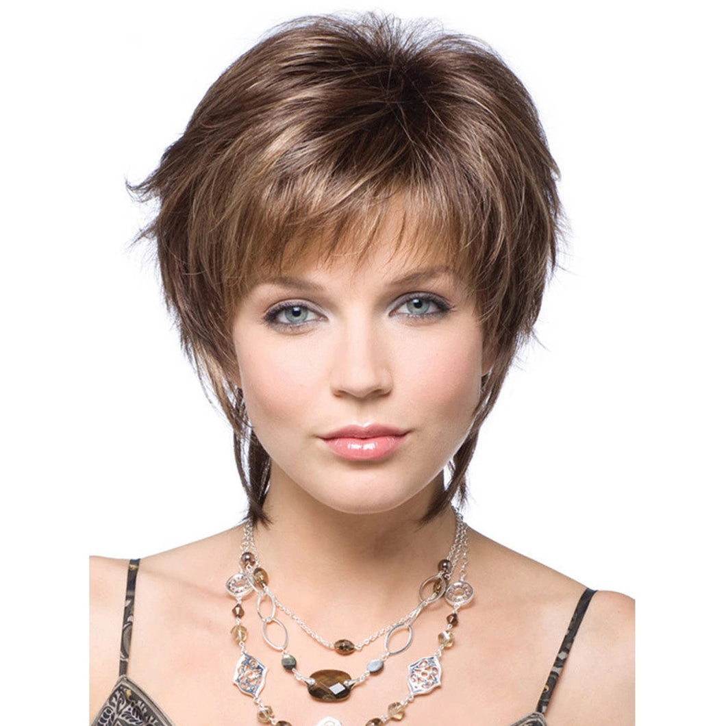 Fairy | Brown Short Pixie Cut Wavy Synthetic Hair Wig