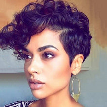 Load image into Gallery viewer, Dana | Black Short Pixie Cut Wavy Synthetic Hair Wig
