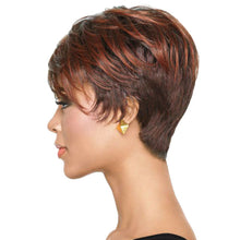 Load image into Gallery viewer, Sparky | Brown Short Pixie Cut Wavy Synthetic Hair Wig With Bangs
