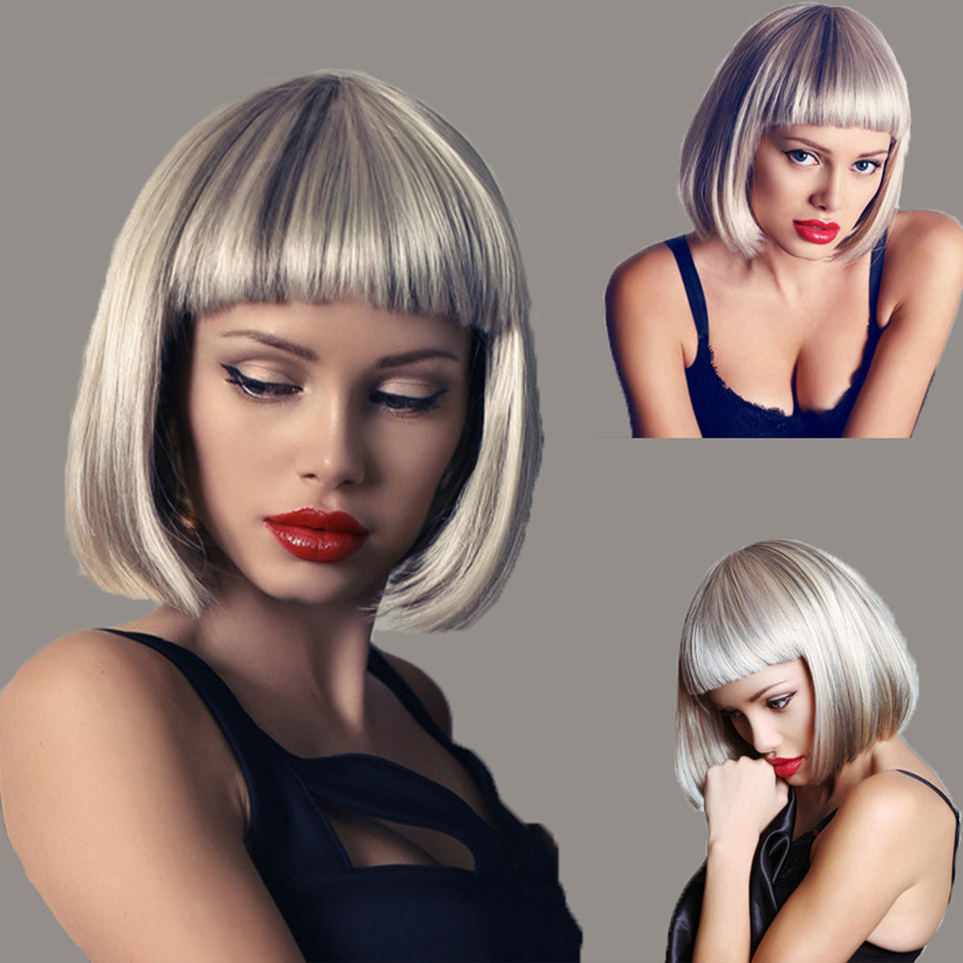 Dorothy | Blonde Medium Straight Synthetic Hair Wig With Bangs