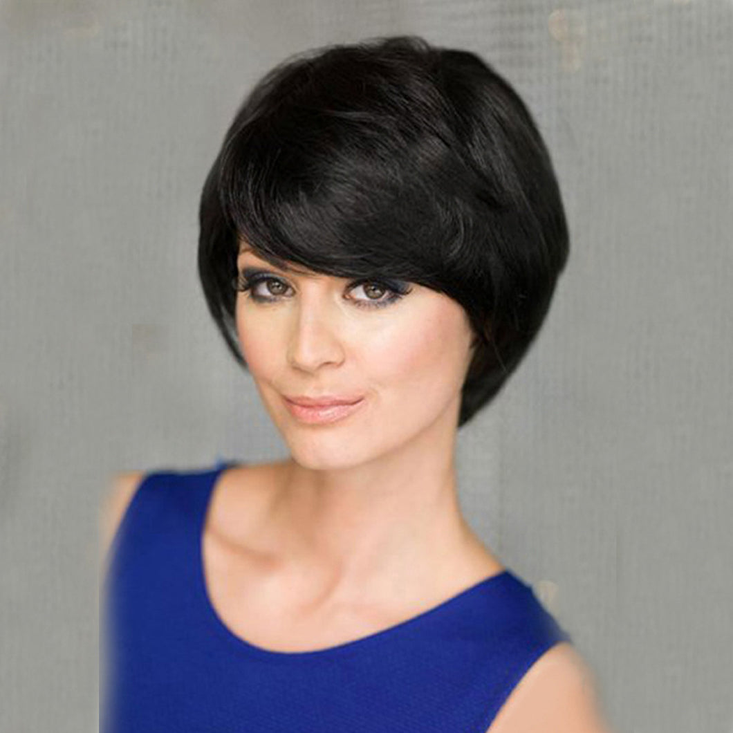Tulip | Black Short Pixie Cut Straight Synthetic Hair Wig