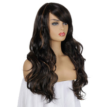 Load image into Gallery viewer, Elsa | Black Long Wavy Synthetic Hair Wig With Bangs
