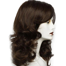 Load image into Gallery viewer, Betty | Black Long Wavy Synthetic Hair Wig With Bangs

