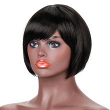 Load image into Gallery viewer, Belinda | Black Short Pixie Cut Straight Synthetic Hair Wig With Bangs
