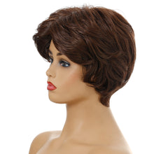 Load image into Gallery viewer, Yvonne | Brown Short Pixie Cut Wavy Synthetic Hair Wig
