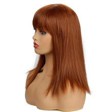 Load image into Gallery viewer, Cynthia | Brown Long Straight Synthetic Hair Wig
