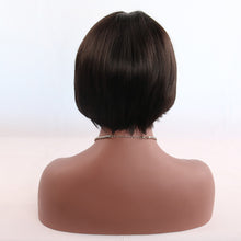 Load image into Gallery viewer, Asia | Black Short Pixie Cut Straight Synthetic Hair Wig With Bangs
