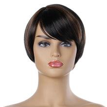 Load image into Gallery viewer, Michelle | Brown Short Pixie Cut Straight Synthetic Hair Wig With Bangs
