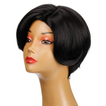 Load image into Gallery viewer, August | Black Short Pixie Cut Wavy Synthetic Hair Wig
