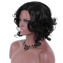 Load image into Gallery viewer, Lila | Black Medium Wavy Synthetic Hair Wig
