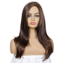 Load image into Gallery viewer, Miriam | Brown Long Straight Synthetic Hair Wig
