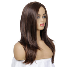 Load image into Gallery viewer, Miriam | Brown Long Straight Synthetic Hair Wig
