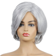 Load image into Gallery viewer, The Fox | Grey Medium Wavy Synthetic Hair Wig
