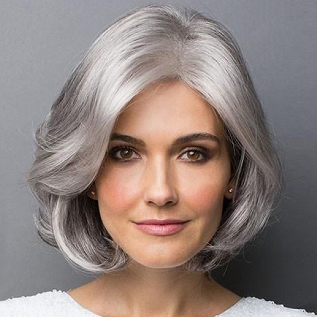 The Fox | Grey Medium Wavy Synthetic Hair Wig