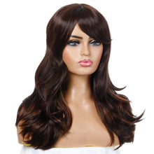 Load image into Gallery viewer, Club Hopper | Brown Long Wavy Synthetic Hair Wig
