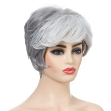 Load image into Gallery viewer, Sheila | Grey Short Pixie Cut Wavy Synthetic Hair Wig
