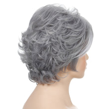 Load image into Gallery viewer, Tuesday | Grey Short Pixie Cut Wavy Synthetic Hair Wig With Bangs
