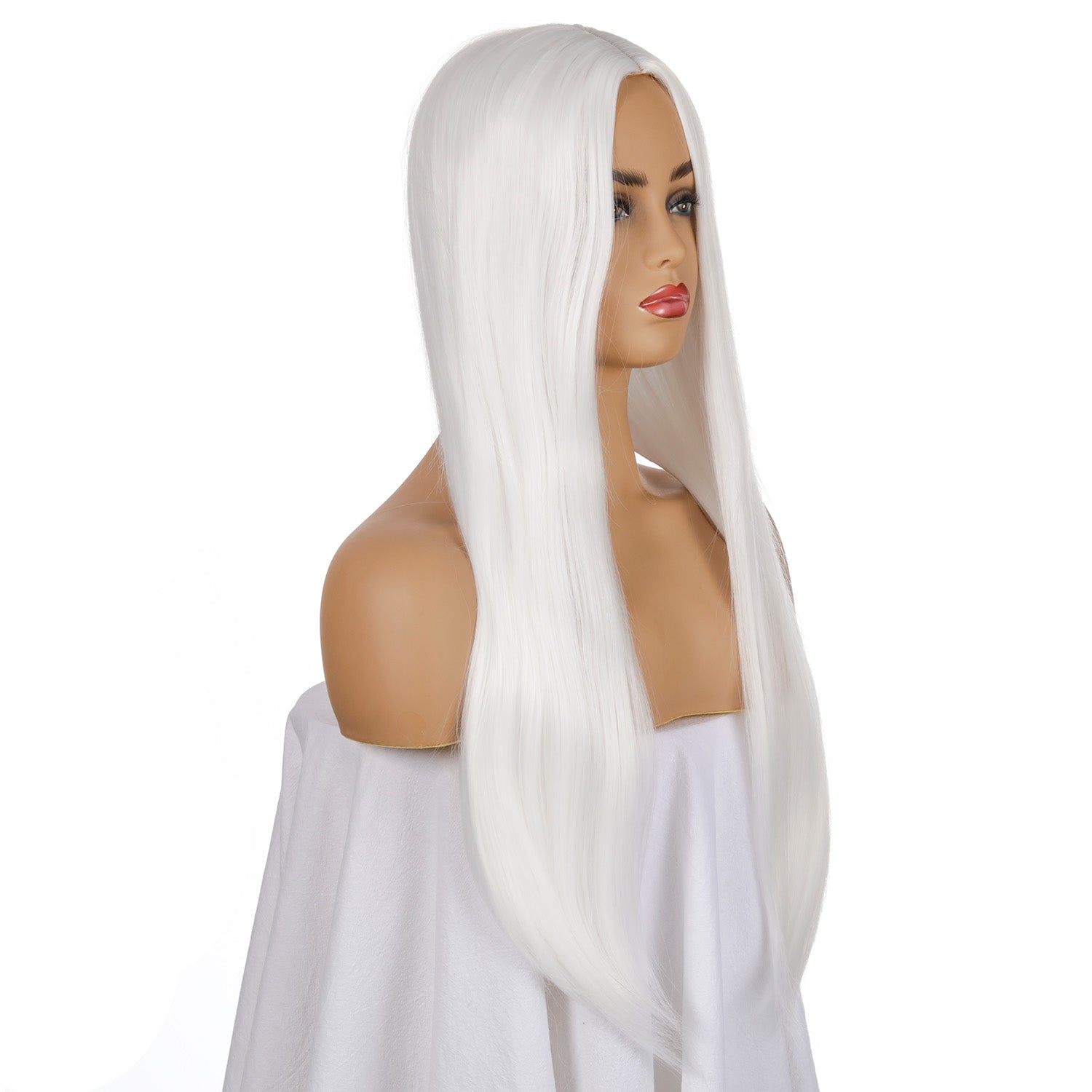 Ann | Grey Long Straight Synthetic Hair Wig
