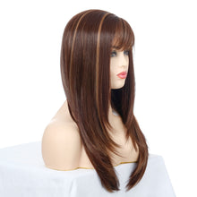 Load image into Gallery viewer, Flora | Brown Long Straight Synthetic Hair Wig
