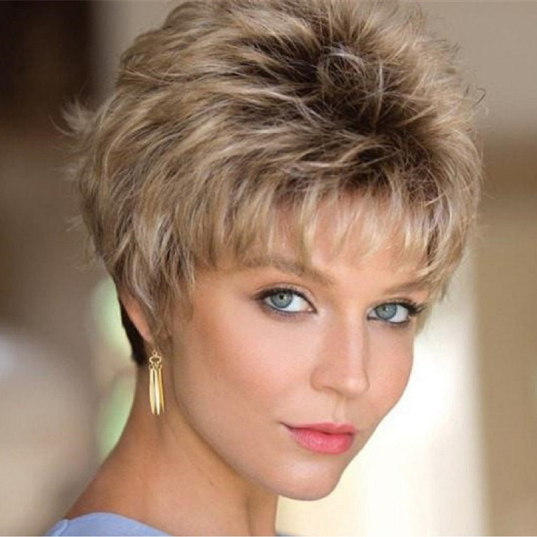 4090 | Blonde Short Pixie Cut Straight Synthetic Hair Wig