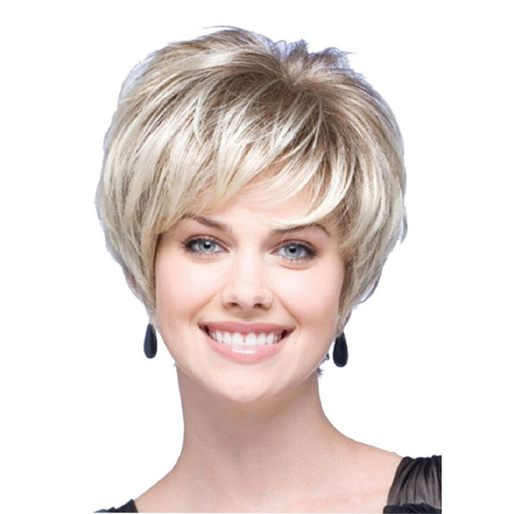 Shannon | Blonde Short Pixie Cut Straight Synthetic Hair Wig With Bangs