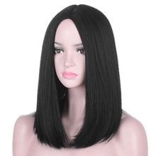 Load image into Gallery viewer, Basic | Black Long Straight Synthetic Hair Wig
