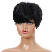 Load image into Gallery viewer, Jupiter | Black Short Pixie Cut Straight Synthetic Hair Wig

