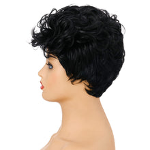 Load image into Gallery viewer, Sunny | Black Short Pixie Cut Curly Synthetic Hair Wig
