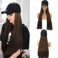 Load image into Gallery viewer, Summerland | Light Brown Long Straight Synthetic Hair Wig Hat with Cap
