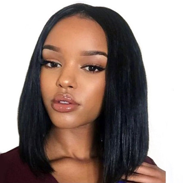 Alexi | Black Medium Long Straight Lace Front Synthetic Hair Wig