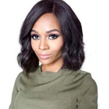 Load image into Gallery viewer, Poppy | Black Medium Wavy Synthetic Hair Wig
